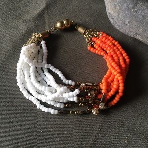 Beaded cuff bracelet
